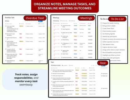 Notion Planner Essential Bundle, Notion dashboard, Notion template, Notion Tracker, Notion Productivity, Notion Task tracker
