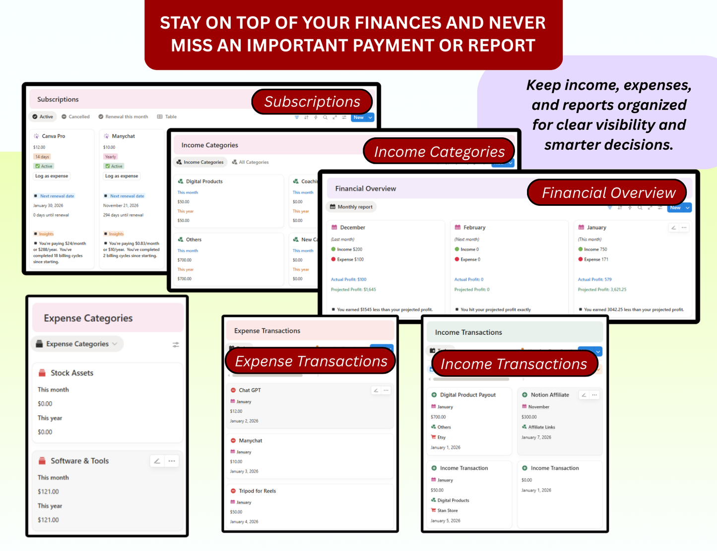 Creator Planner Notion Template