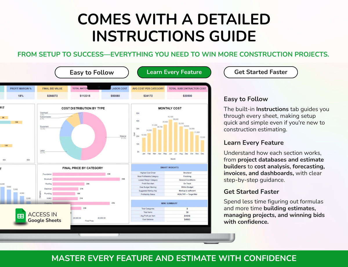 Contractor Estimate Spreadsheet — Construction Bid Calculator