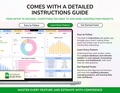 Contractor Estimate Spreadsheet — Construction Bid Calculator