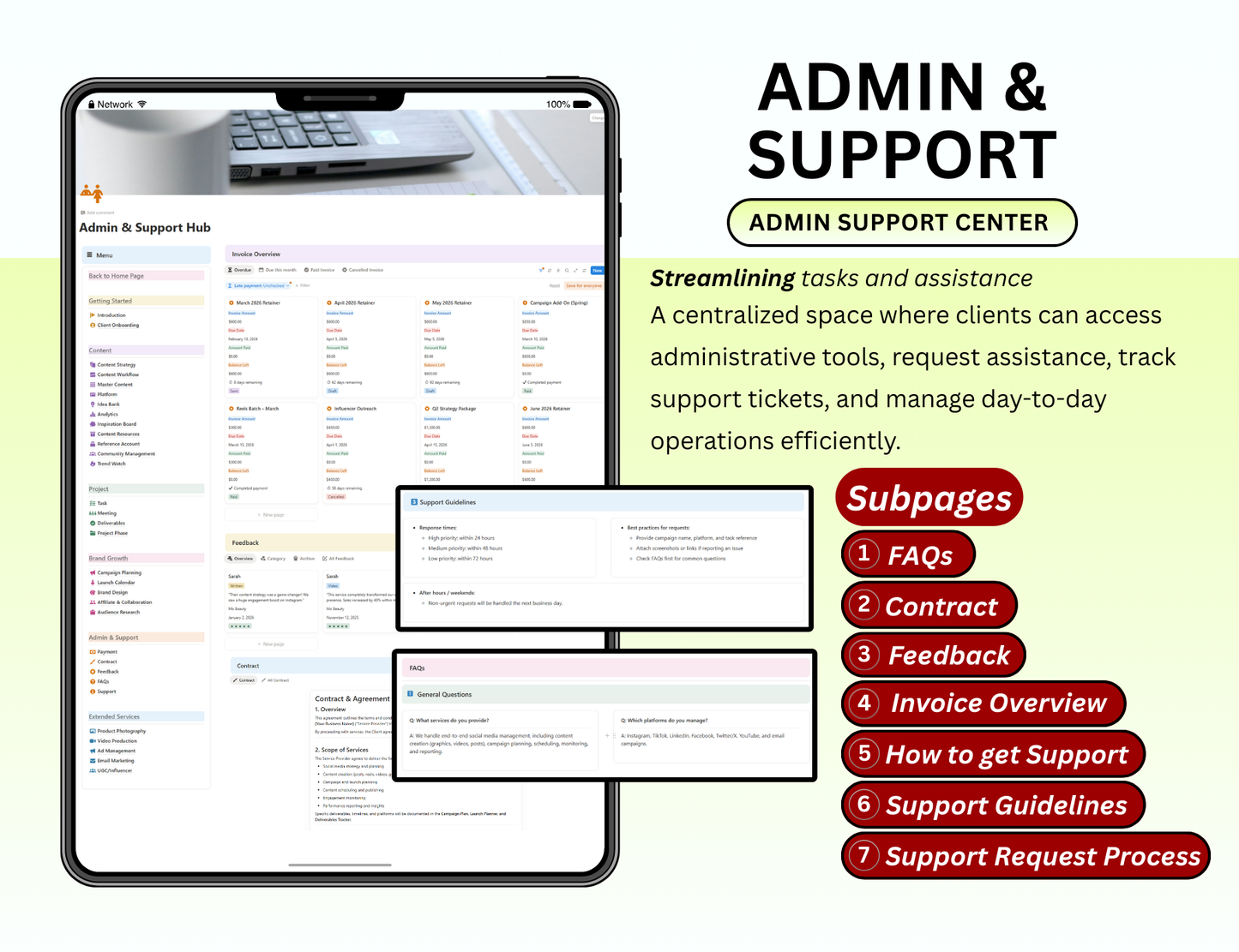 Client Portal Notion Template