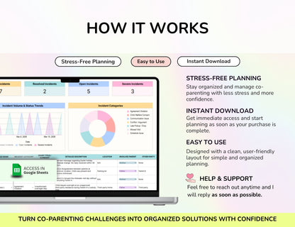 Co-Parenting Planner Bundle Shared Expenses Custody and Call Logs