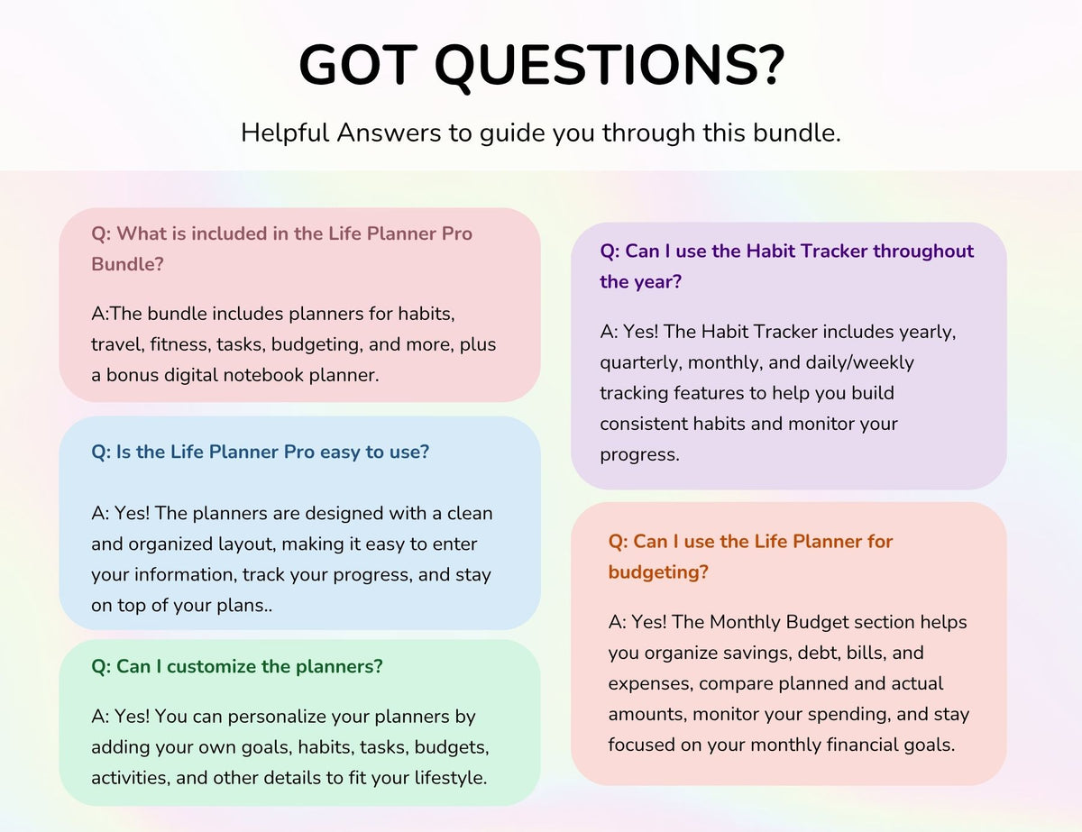 Life Planner Bundle Pro Complete Bundle