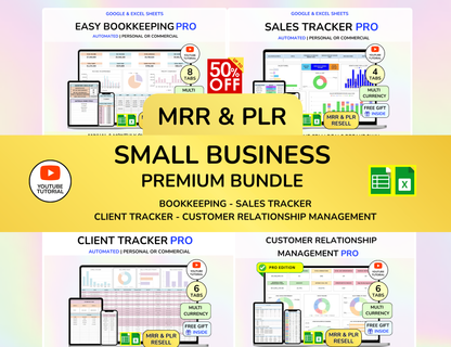 PLR Small Business Spreadsheet CRM, Business Tracker, PLR Small Business Spreadsheet CRM Business Tracker Business Spreadsheet Bookkeeping Sales Tracker Business Planner Business Expense