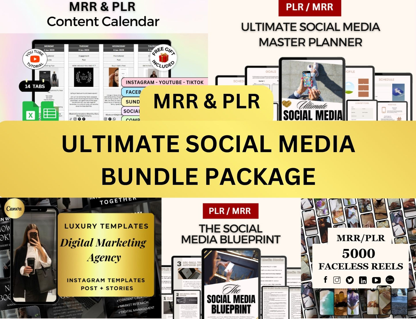 Social Media Bundle Planner Content Calendar