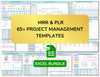 65 Project Management Bundle Gantt Chart Kanban Board Project Tracker