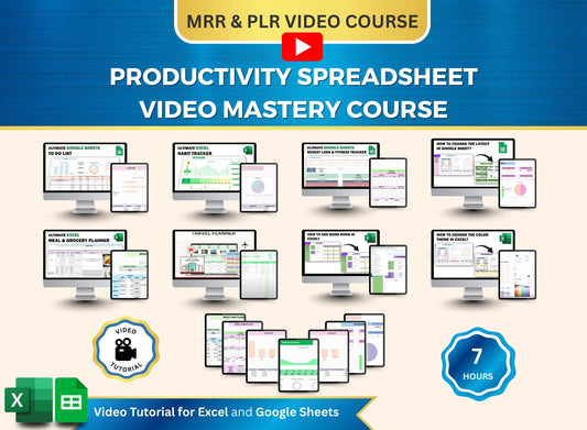 PLR Video Course, Small Business Spreadsheet, PLR, MRR, Plr Course, Google Sheets, Excel Sheets, Spreadsheet Template, Video Bundle, Plr template, mrr products, master resell rights, resell rights