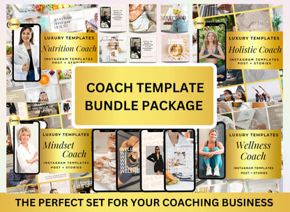 Life Coach Social Media Templates Bundle Master Resell Rights