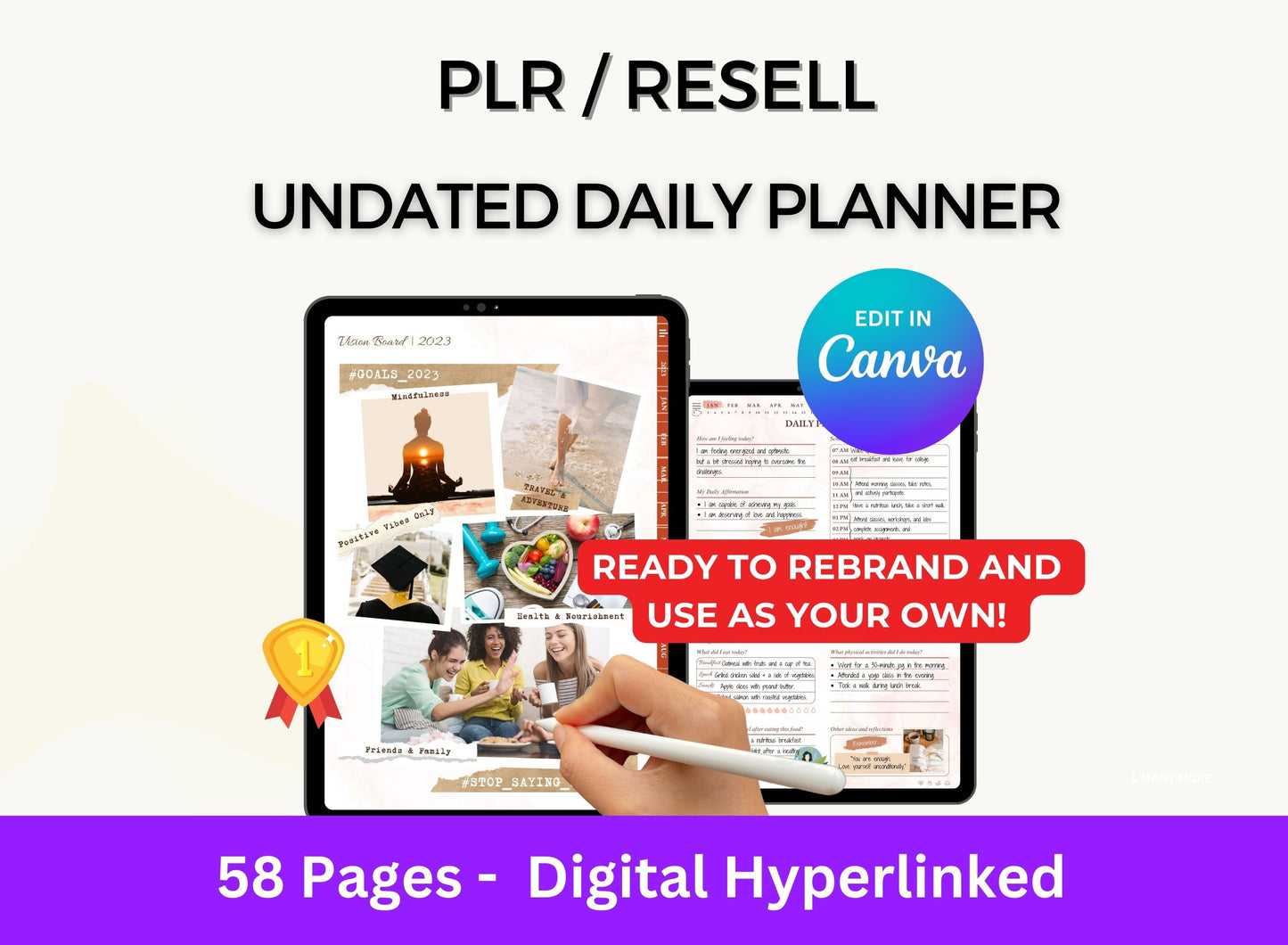 Undated Digital Planner with MRR Rights