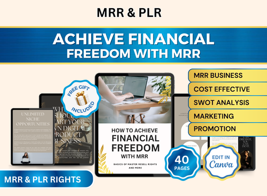 Achieve Financial Freedom with MRR |  MRR PLR Ebook