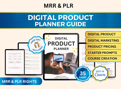 Digital Product Planner Guide | MRR PLR Ebook