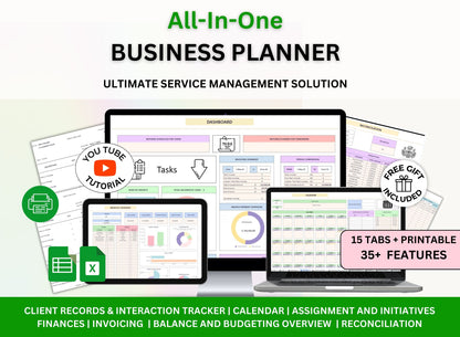 Small Business All In One Service CRM Planner