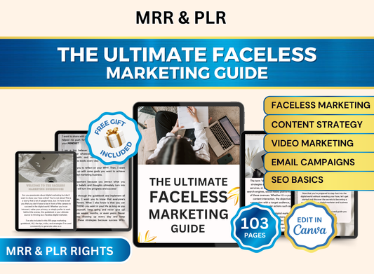 The Ultimate Faceless Marketing Guide | MRR PLR Ebook