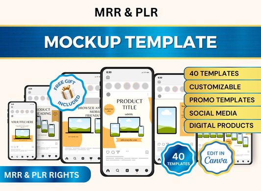 Mockup Template | MRR PLR Ebook