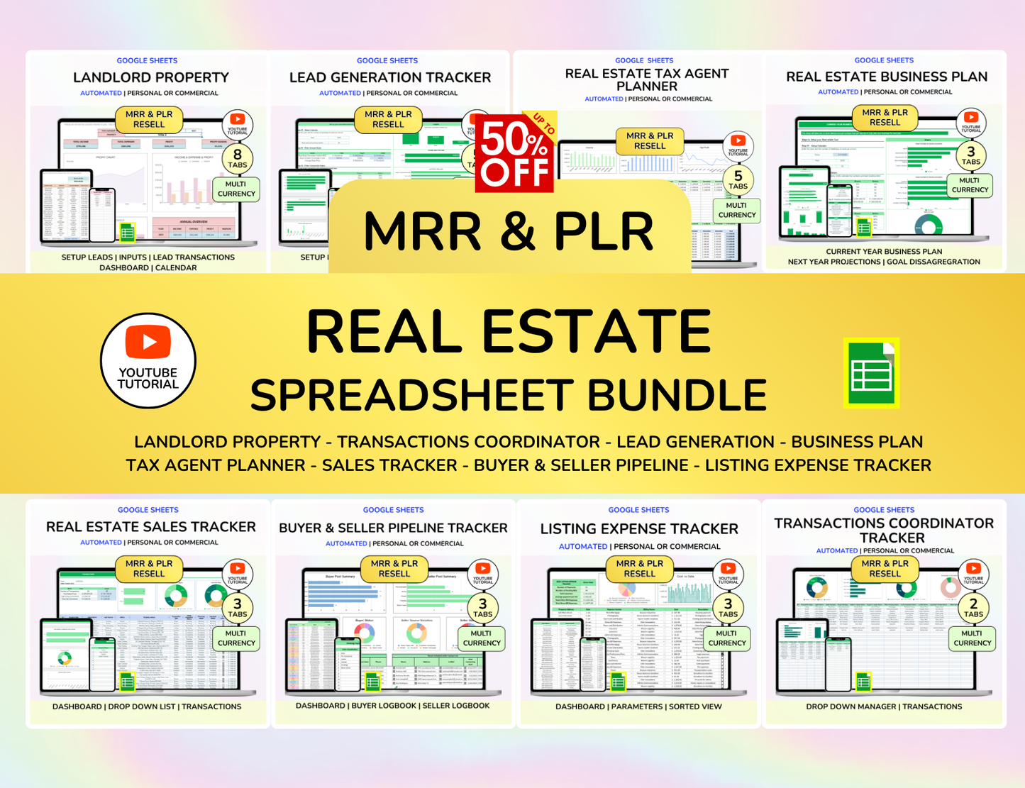Real Estate CRM Landlord Rental Property Spreadsheet Transaction Coordinator Buyer Seller Pipeline Listing Expense Real Estate Tracker