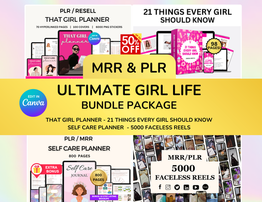 Girl Planner, Boss Babe, Planner Girl, Self Care, Girl Ebook, Digital Planner, Goodnotes Planner, Ipad planner, Faceless Reels, Monthly Planner, self care journal,