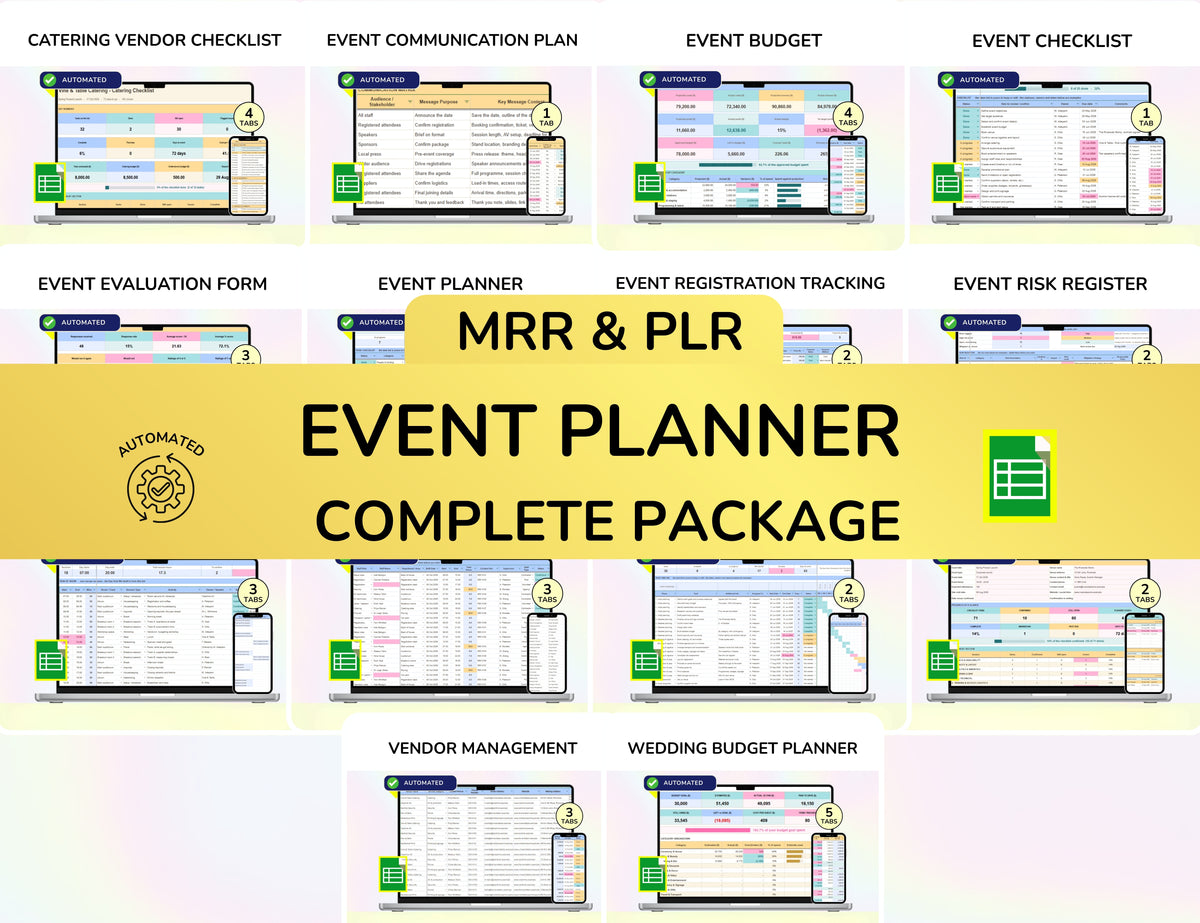 Event Planning Business Template, Party Planner, Event Management
