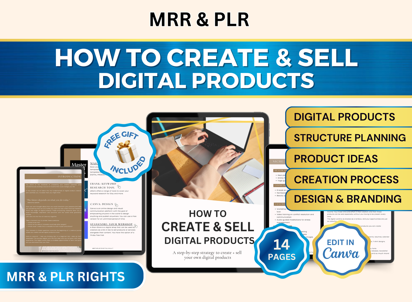 How to Create & Sell Digital Products | MRR PLR Ebook