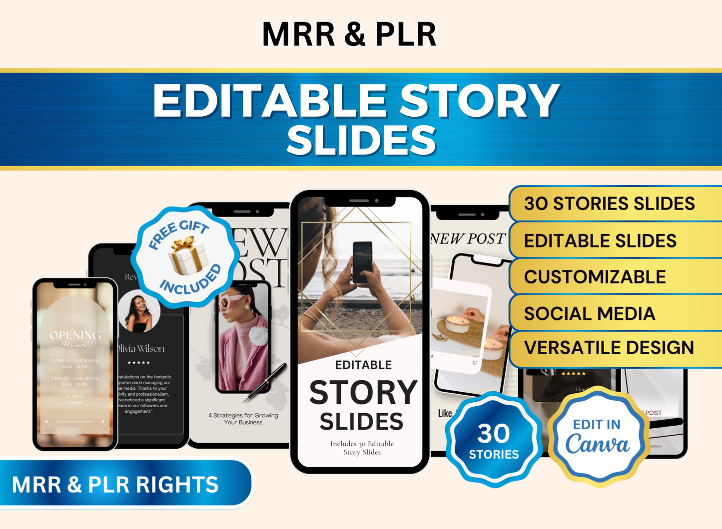 Editable Story Slides | MRR PLR Ebook