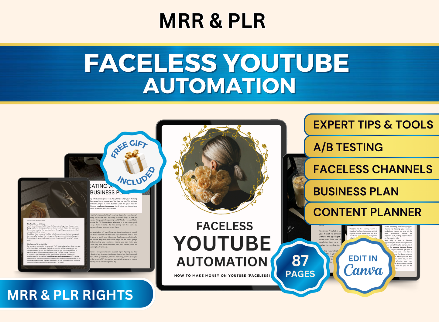 Faceless Youtube Automation | MRR PLR Ebook