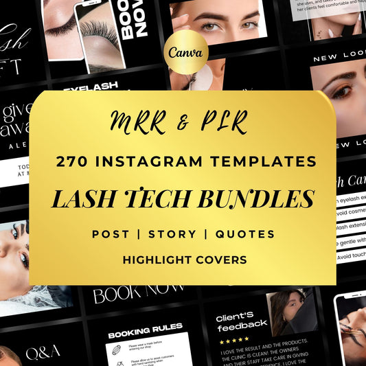 Lash Tech Templates | Lash Extension Instagram Templates