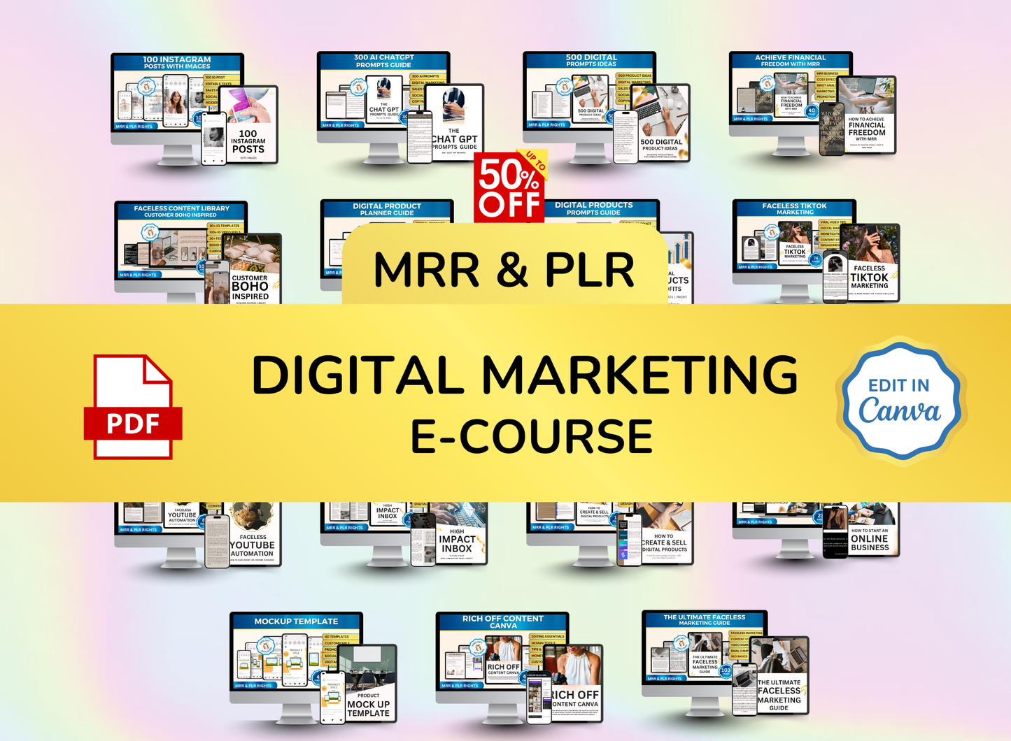 Simply Passive, plr digital products, plr courses, plr course bundle, mrr plr, Instagram Hooks, Faceless Instagram, ebook pdf, ebook, course

