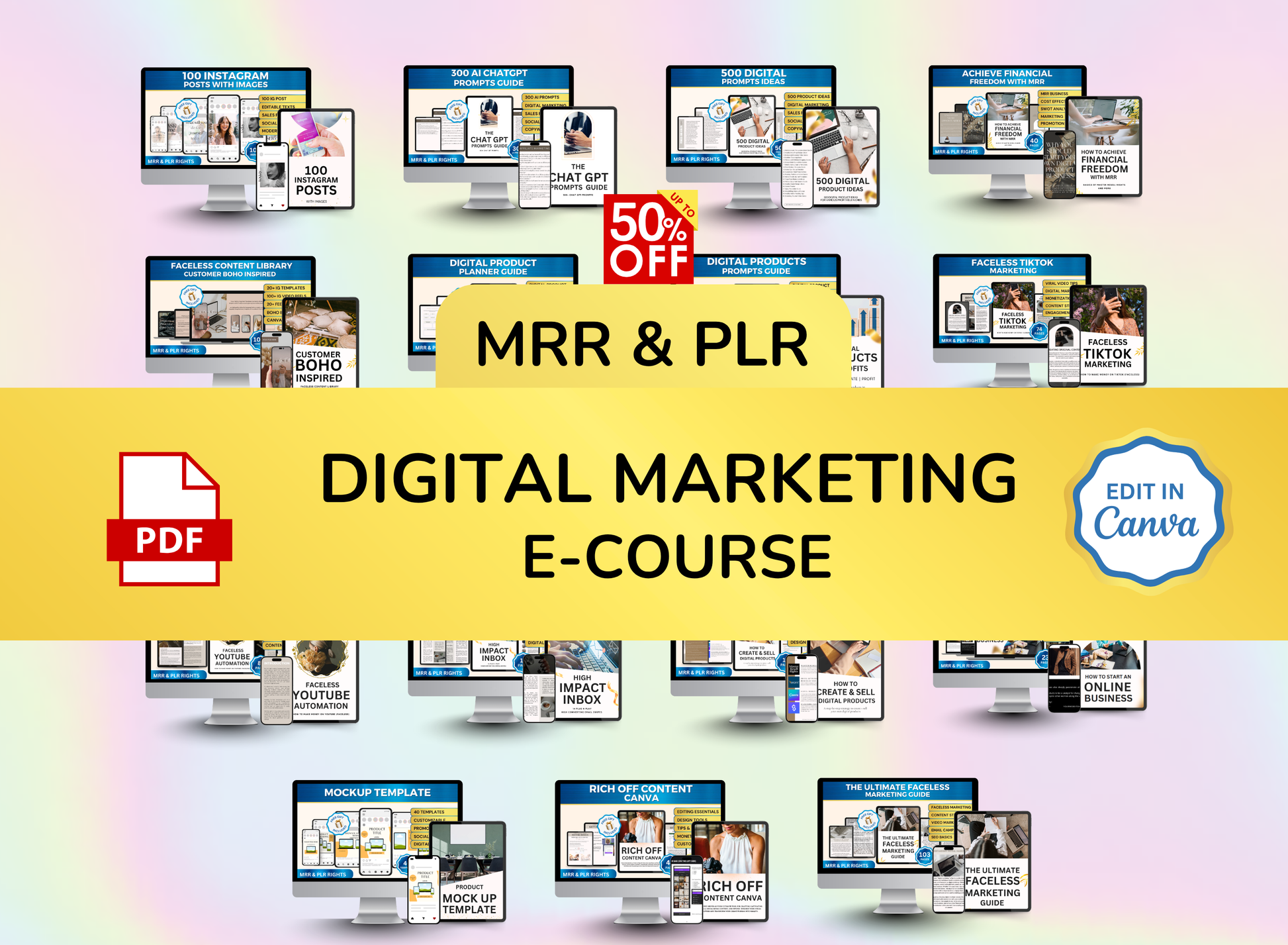 Simply Passive, plr digital products, plr courses, plr course bundle, mrr plr, Instagram Hooks, Faceless Instagram, ebook pdf, ebook, course

