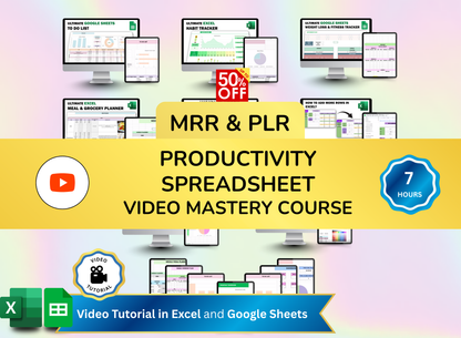 PLR Video Course, Small Business Spreadsheet, PLR, MRR, Plr Course, Google Sheets, Excel Sheets, Spreadsheet Template, Video Bundle, Plr template, mrr products, master resell rights, resell rights