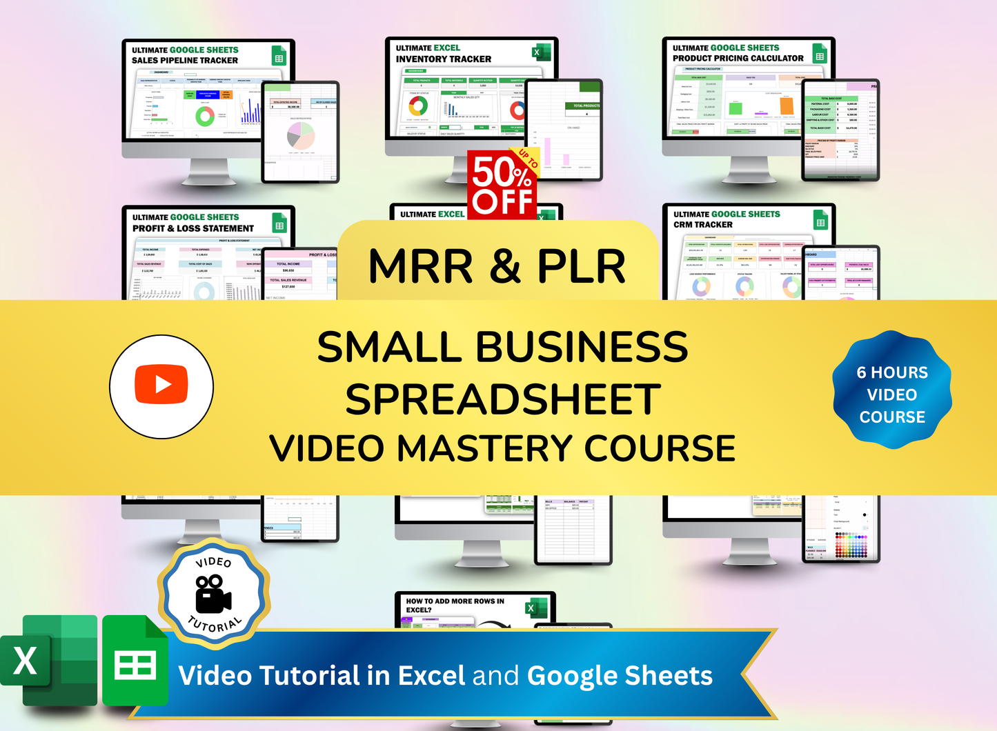 PLR Video Course, Small Business Spreadsheet, PLR, MRR, Plr Course, Google Sheets, Excel Sheets, Spreadsheet Template, Video Bundle, Plr template, mrr products, master resell rights, resell rights