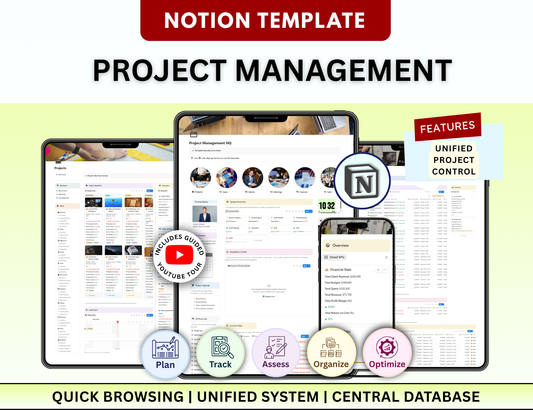 PLR Project Management Notion Task Management Task tracker Gantt Chart Task Manager Project Tracker Project Planner PLR Notion