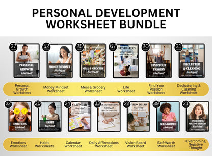Personal Development Worksheets Coach Worksheets Master Resell Rights