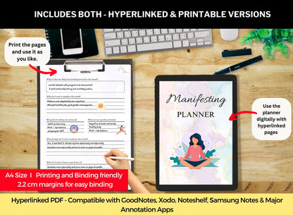 The Mindfulness Journal, Spiritual Planner 2024, spiritual planner, spiritual journal, Spiritual Daily Planner, Notes to Mindfulness Journal