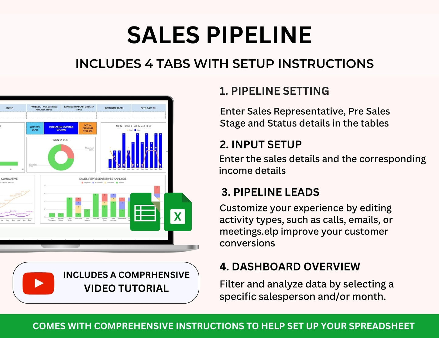 Sales Tracker Pipeline Spreadsheet