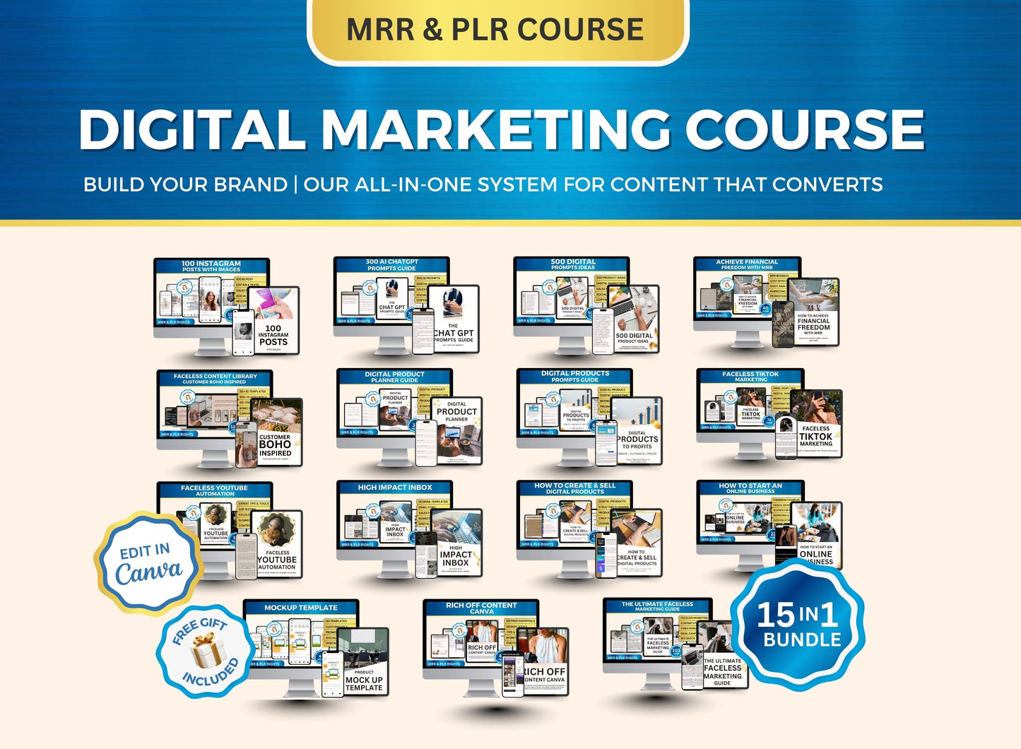 15 Mini PLR Digital Marketing Course - 2026 Edition
