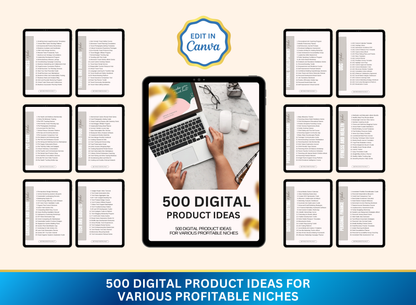 500 Digital Prompts Ideas | MRR PLR Ebook