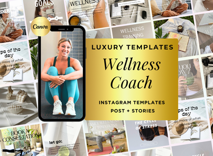 Wellness Coach template, PLR Templates, PLR planner, plr digital products, PLR, nutrition coach templates, master resell rights, Life Coach Template, holistic coach templates, Coach Templates, coach social media, coach instagram, Coach Canva, Coach Branding Kit

