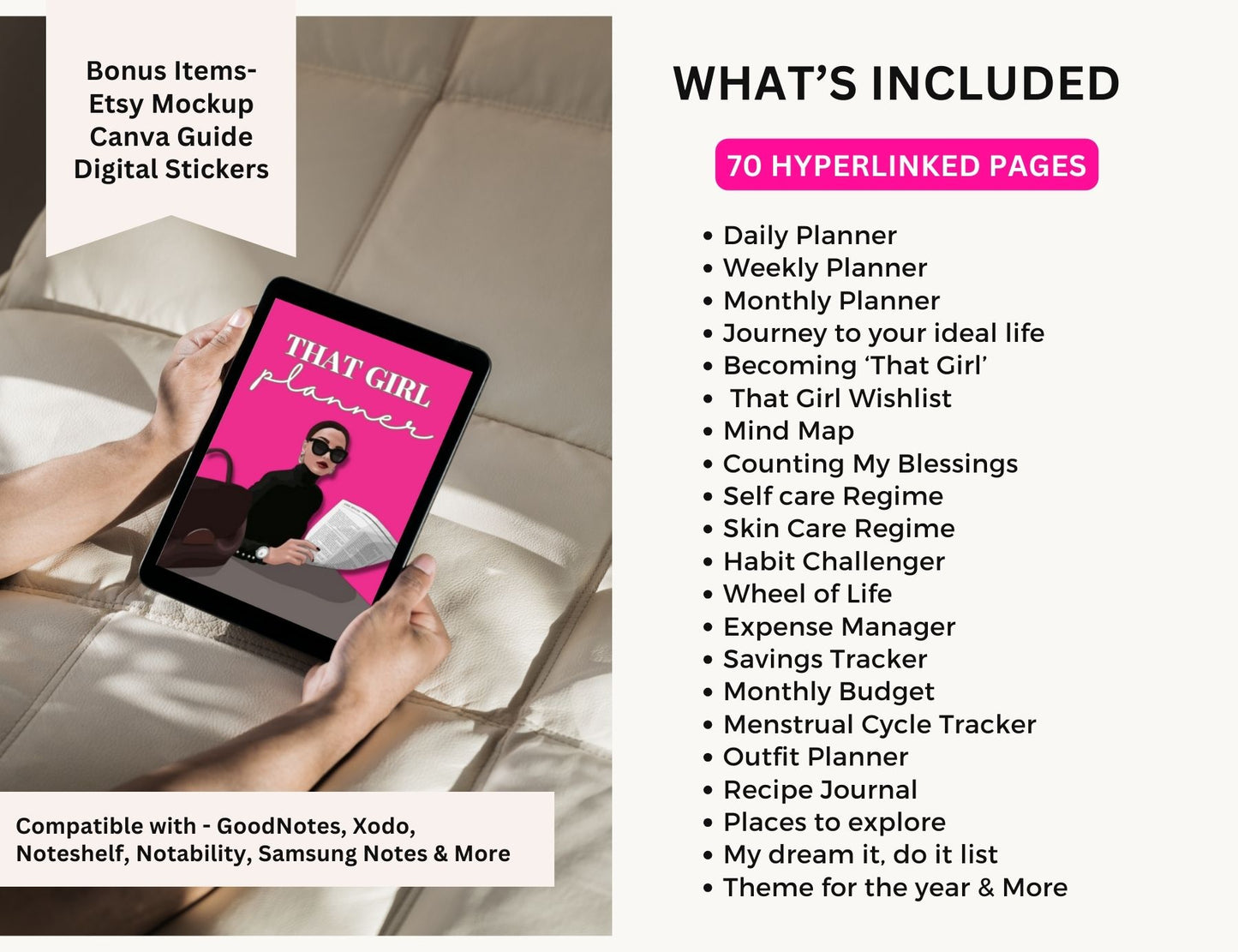 PLR Girl Bundle - Planner, Ebook, Self Care, Faceless Reels