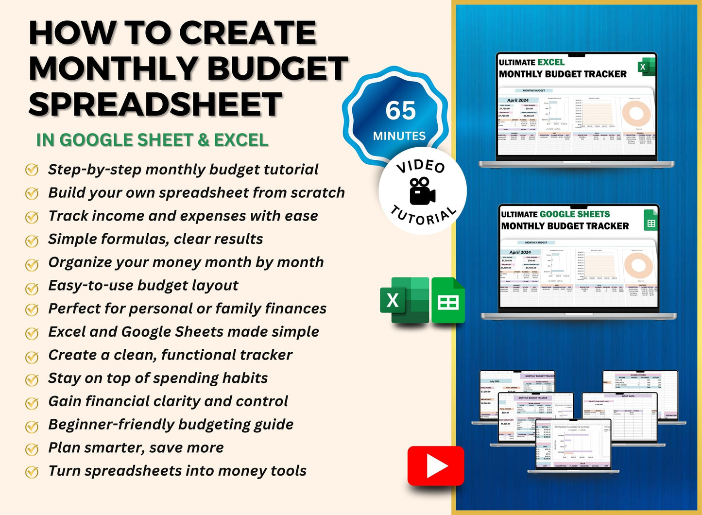 PLR Budget Spreadsheet Mastery Course