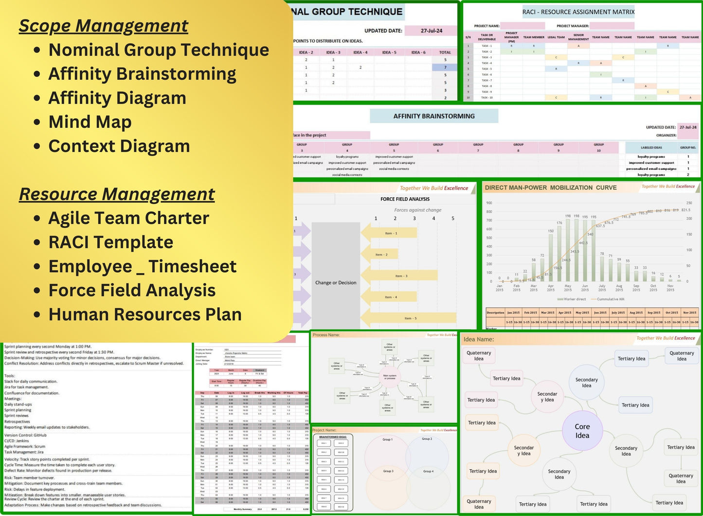 60+ Project Management Excel and PPT templates