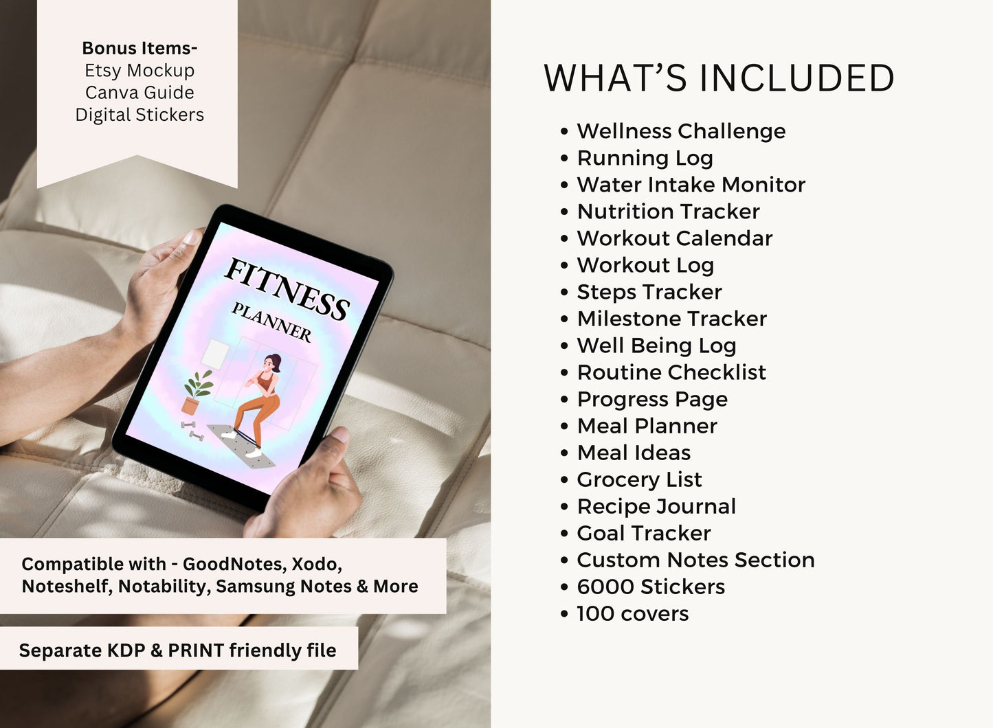 Health & Fitness PLR Planner, Resell Planner, Commercial Planners