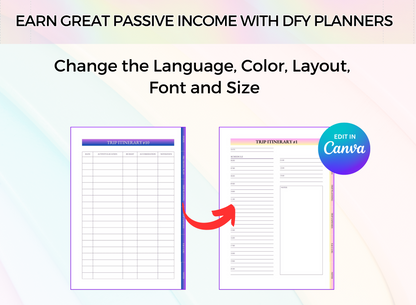 PLR Printable Travel Journal