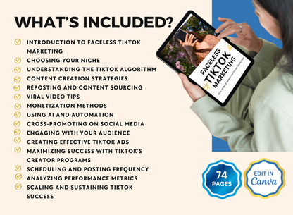 Faceless Tiktok Marketing | MRR PLR Ebook
