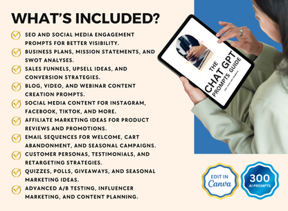 300+ ChatGPT Prompts Guide | MRR PLR Ebook