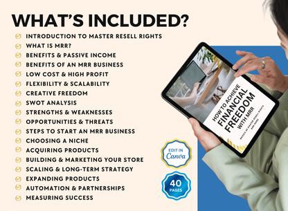 Achieve Financial Freedom with MRR |  MRR PLR Ebook