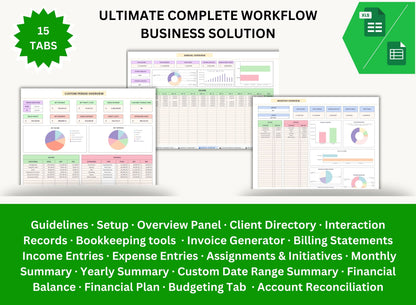 Small Business All In One Service CRM Planner