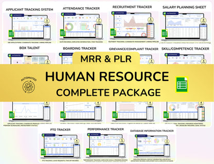 Human Resource Complete Package – 15-in-1 HR Spreadsheet Bundle