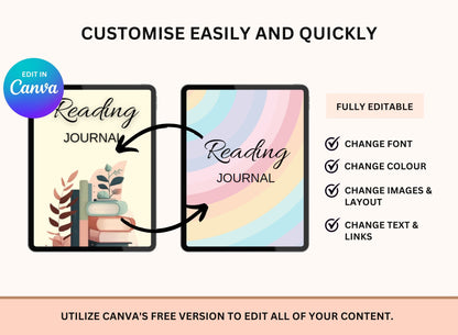 Reading Journal PLR Planner Master Resell Rights