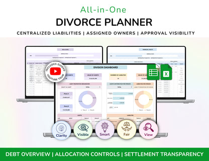 Divorce Planner Spreadsheet Asset Division Financial Settlement