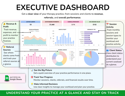 Therapist Planner Caseload tracker Session log Therapy organizer