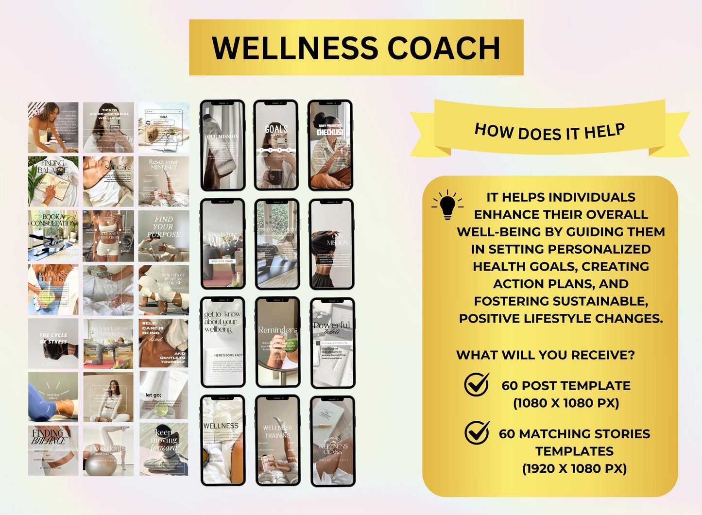 Life Coach Social Media Templates Bundle Master Resell Rights
